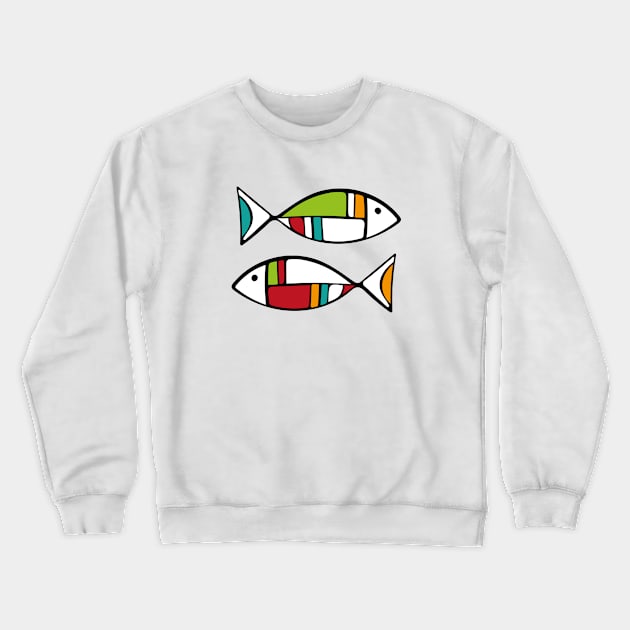 Fish Couple Crewneck Sweatshirt by majoihart